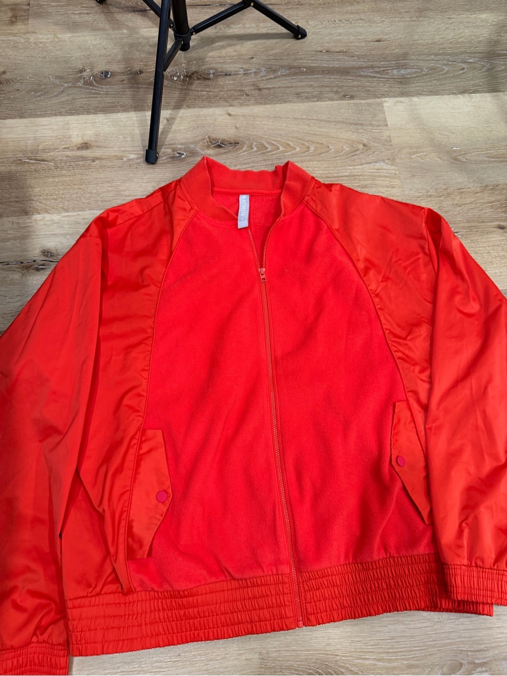Athleta women Bright Red Lightweight Zip Jacket
